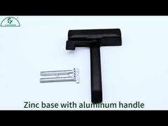 Nhôm Đen cửa trượt và cửa sổ tay cầm đơn giản phong cách chống trẻ em