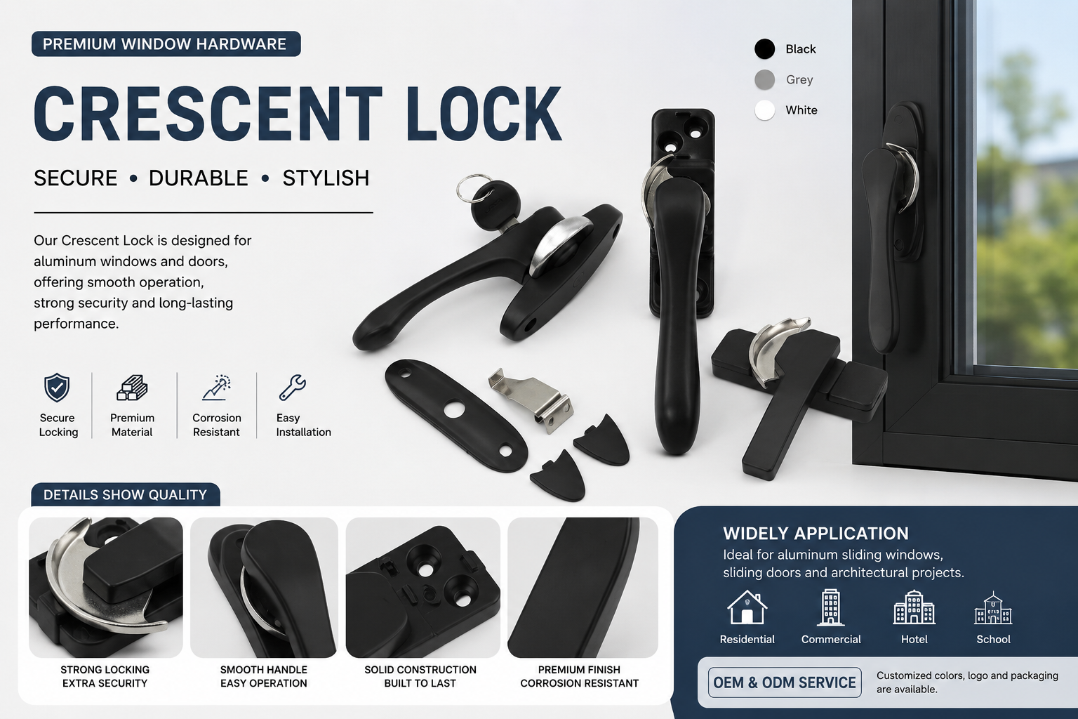 最新の企業ブログについて Aluminum vs Zinc Alloy Crescent Locks: Which Is Better for Your Window Projects?