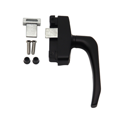 Buy Square Pressed Door And Window Handle Custom Zinc Handle Aluminum Seat Black online manufacture