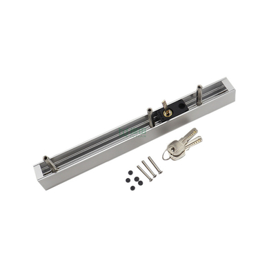 Sécurité extérieure intérieure poignée de porte en aluminium longue avec clés longueur 300 mm